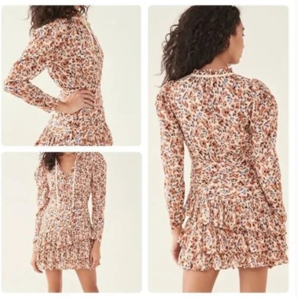 ULLA JOHNSON Marielle Floral Mini Dress Size 8 - Picture 2 of 6